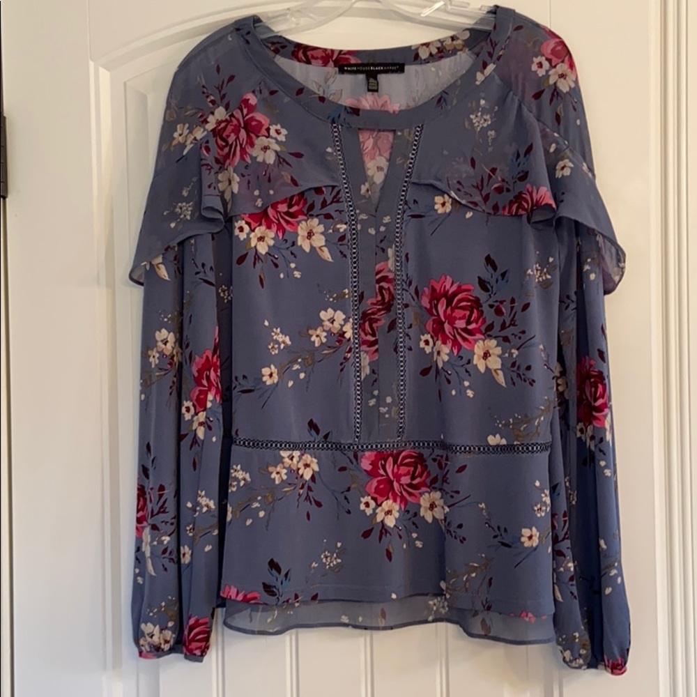 White House Black Market long-sleeve blouse. L.